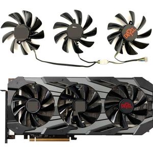 Vervangende ventilator voor POWERCOLOR voor Radeon RX5700 5700XT Red Devil grafische kaart(Middle left fan)