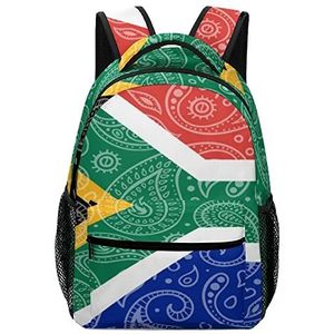 Paisley Afrikaanse Vlag Mode Rugzak Lichtgewicht Rugzak Schouders Dagrugzak Voor Reizen Werk Kantoor Camping