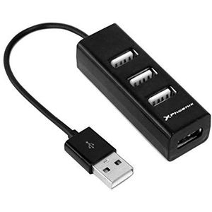 Phoenix USB-hub, 4 poorten, USB 2.0, zwart