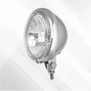 Led-koplamp voor motorfiets Motorfiets 5,75"" Koplamp 5 3/4"" H4 Lamp Dimlicht Ronde Koplamp Onderste Montage Voor Kawasaki Koplampassemblage & -onderdelen(Chrome)