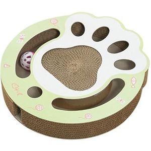 LOVIVER Kattenspeelgoed Krabmat met interactie Ball Track Golfpapier Krabspeelgoed 2 in 1 Kattenspeeltje voor Kitten Oefening, Poot