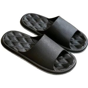 Non-slip Bathroom Slippers,Soft Slippers,Indoor And Outdoor Platform Pool Slippers Shower Slippers (Color : Black, Size : 35-36)