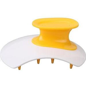 Shampooborstel, Zachte Haren Verbeteren de Bloedcirculatie, Verminderen Jeuk, Hoofdhuidmassage, Shampooborstel, Siliconen voor Thuis, voor Salon (Geel)