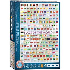 Vlaggen van de wereld puzzel van 1000 stukjes