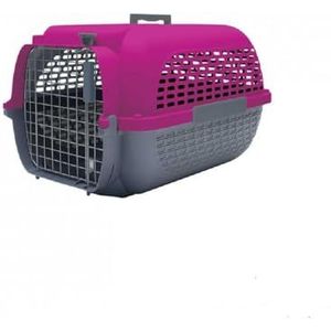 Dogit Catit Dogit Voyaguer transportbox voor huisdieren, maat S, 48 x 32 x 28 cm, grijs/fuchsia