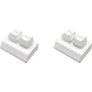 Tityvirnix 2 set Kopiëren en Plakken 2 Key Toetsenbord Rode Schakelaars USB Mini 2 Key Toetsenbord voor Tekening Wit 52 x 48 x 30mm