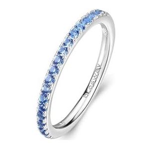 Brosway FANCY women's ring 925 silver with white and blue zircons FFB65E size. 20