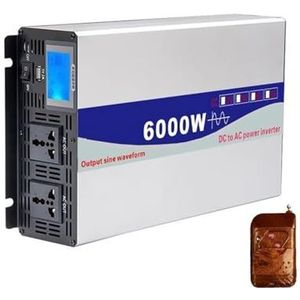 Spanningsomvormer 12V 220V 6000W DC 12V Naar AC 110V Spanningsomvormer Zonne-energie Auto-omvormer Met USB-omvormer Zuivere Sinusomvormer Omvormer(72V,240V(50Hz),Universal)