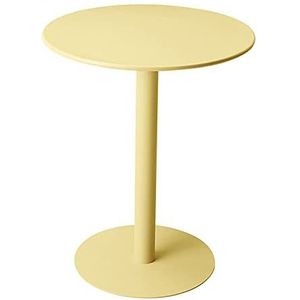 Prachtige ronde salontafel van 60 x 73 cm, kleine ronde tafel van ijzer, kleine eettafel voor huishoudelijk gebruik, melktheewinkel/café-onderhandelingstafel (Kleur: I)