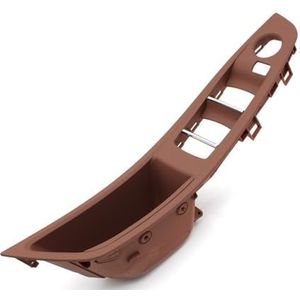 Binnendeur Handvat Auto Voor BMW 5 Serie F10 F11 520i 523i 525i Voor Links Beige Zwart Bruin Auto Interieur F10 Deurarmsteun Paneel Deurgreep Vervanging(Model B Brown)
