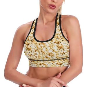 Popcorn Tanktop voor dames, sportbeha, yoga workout vest, atletische bh's