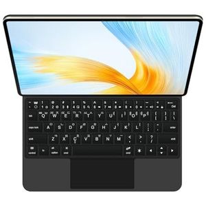 GUPENAA Toetsenbordhoes voor HUAWEI MatePad Pro 10.8, Magische Zwevende Cantileverstandaard, 7 Kleuren Achtergrondverlichting, Ingebouwd trackpad,zwart,Korean