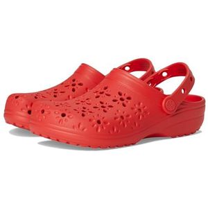 Crocs Classic Floral Cut-Out Clog 36-37 Eu Cherry Red