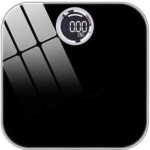 Groot Scherm Weegschaal Lcd-scherm Glas Slimme Elektronische Weegschalen Vloer Lichaamsvet Weegschalen Digitale Body Balance Weegschaal Gemakkelijk Te Gebruiken(Black)
