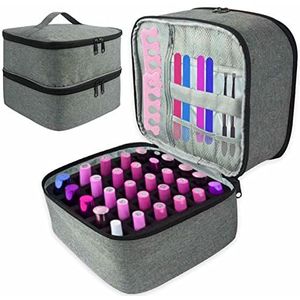 Draagtas voor nagellak | Nagelorganisatoren en -opslag - Nagellak Draagtas Tas-Houdt 30 Flessen, Dubbellaags Nagellak Opslag Voor Borstels, Nagelvijlen Delr