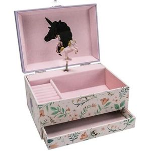 GICO - Sieradenkistje - Roze-paars - Eenhoorn - Met Muziek en Spiegel