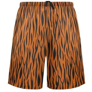 LI ZHI XIN Herenpyjamabroek, korte pyjamabroek, zomer casual shorts, elastische tailleband met trekkoord, rechte losse pasvorm met 2 zakken, S-XXL zebrastrepen patroon, Meerkleurig, S