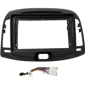 Voor HYUNDAI Voor Elantra Voor Avante 2006-2010 9 Inch Autoradio Framekit Autoradio CD DVD Dashboardmontage Trimpaneel Fascia In-dash Montageframes(Black frame Cable)