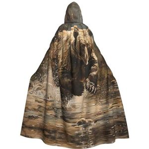 XTYGETY Beer Running Halloween Kerst Mantel Hooded Unisex Vampire Wizard Gewaad Middeleeuwse Cape Ranger Mantel