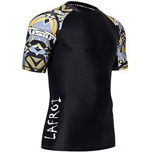 LAFROI Heren korte mouw UPF 50+ Baselayer Skins Compressie Rash Guard Armour Size SM