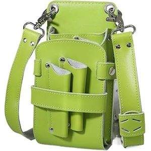 Kapperstas voor uitrusting Haarschaar Tas Clips Tas Kappersschaar Holster Tas Houder Koffer Met Heupriem Kapperstas(Light Green)