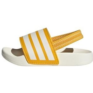 adidas - ADILETTE ESTRAP SLIDES - Badslippers - Crew Yellow/Off White - Synthetisch/Textiel