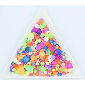 Fluorescerende lichtgevende mix SS6-SS30 Non Hotfix Neon Rhinestone Noctilucent elektrische nagelkunstdecoraties - Mixkleuren - ss8 1440 stuks