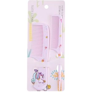 2 Stuks Haar Kam Set Scheiding Fijne Tanden Kammen Kappers Plagen Detangler Brede Tanden Haar Styling Kam Set