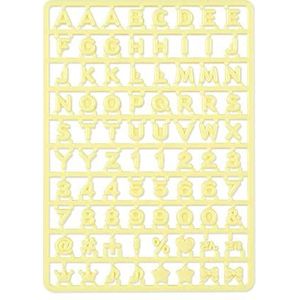 Sanrio 293474 aangepaste alfabet onderdelen, geel