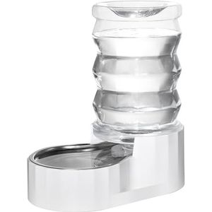 RIZZARI Automatische waterdispenser voor huisdieren, 6 l, waterdispenser van roestvrij staal, 100% BPA-vrij, grote capaciteit voor middelgrote katten en honden