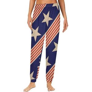 Patriotic Usa Stars Damespyjama, loungebroek, elastische tailleband, nachtkleding, broekje, print