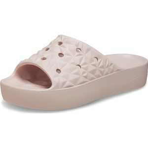 Crocs Dames Classic Slide | Platform Sandalen, Kwarts, 33/34 EU