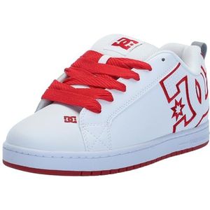 DC Schoenen Court Graffik SE Fashion Trainer voor heren, Wit Rood Grijs, 49.5 EU