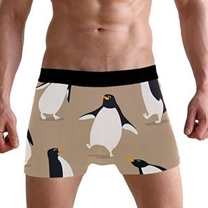 PUXUQU Heren Boxers Shorts leuke pinguïn Boxer slip ondergoed voor mannen jongen