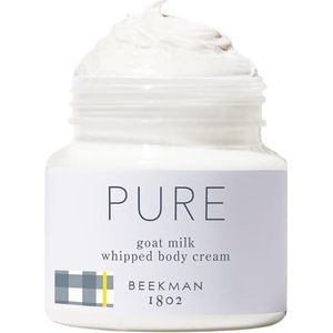 Beekman 1802 - Whipped Body Cream - Pure Goat Milk - Fragrance-Free Goat Milk Body Butter, dagelijkse hydratatie voor droge huid