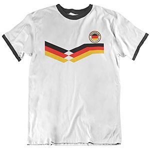 DEUTSCHLAND GERMANY - Mens Euro Retro Style Football Organic Cotton T-Shirt
