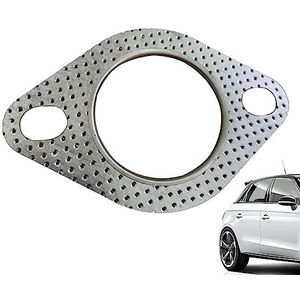 Bout Uitlaat Pakking | Vervangende uitlaatflenspakkingen voor hoge temperaturen | Roestvrijstalen grafiet 2-bouts interface-pakking voor neerwaartse pijpen en uitlaatpijpen van auto's Kasmole