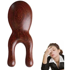 Houten gezichtsmassageapparaat, comfortabel, compact hoofdhuidmassagegereedschap, gladde oppervlakken, natuurlijk houten gezichtshulpmiddel, brede tanden, ergonomisch, draagbaar