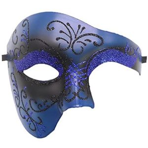 Heren Halfmasker Half Masker Halloween Mardi Gras Feest Carnaval