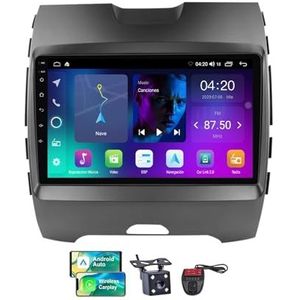 Android 13 Dual Din Car Stereo voor Ford Edge 2 2015-2018 met 9 inch Touchscreen Media Player met Carplay Android Auto BT 5.0 4G WiFi GPS-navigatie FM/RDS SWC + achtercamera(NF-2)