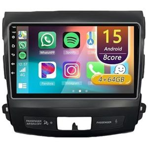 Android 15 Radio,voor Mitsubishi Outlander 2006-2013, 9 Inch Touchscreen Autoradio Met Wireless CarPlay Android Auto Bluetooth WIFI GPS-navigatie Swc(A 4core (2G+32G))