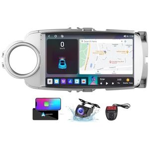 9 Inch Touchscreen Dubbel DIN Autoradio Compatibel met Toyota Yaris 2012-2017 met FM RDS DAB+ Autoradio Stuurbediening WiFi 4G Draadloze Carplay Android Auto Bluetooth 5.0 DSP(LHD,NF-6)