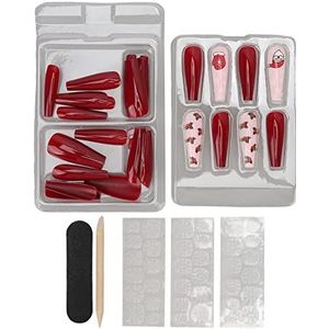 Pakket met 30 Kunstnagelstickers, Kunstnagels, Kerstkunstnagels, Zelfklevende Volledige Nagelcovers, Kunstnagellak voor Aantrekkelijke en Stijlvolle Nagels (Type 2)