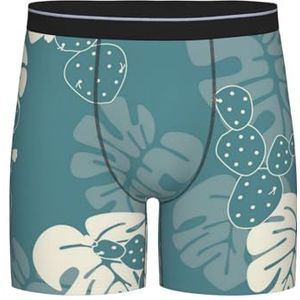 GRatka Boxer slips, heren onderbroek boxershorts, been boxer slips grappig nieuwigheid ondergoed, luxe schattige bladeren print, zoals afgebeeld, XL