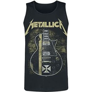 Metallica Hetfield Iron Cross Guitar Tanktop zwart XL 100% katoen Band merch, Bands, Duurzaamheid