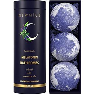 Biologische Grape geïnfuseerde badbommenset met natuurlijke vernieuwende pepermunt, eucalyptus, etherische oliën en relaxing lavendel.