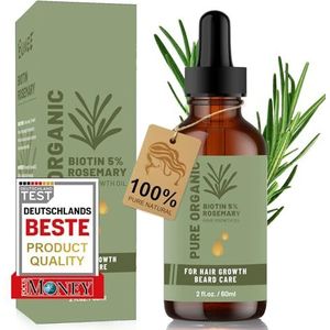 Rozemarijn haarolie, haargroeiolie, hoofdhuidverzorging, stimuleert haargroei, haar en huidverzorging voor vrouwen en mannen, 60 ml, groen