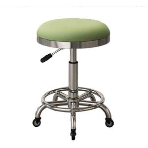 Zadelkrukstoel Met Voetensteun, 360° Draaibare Rolstoel 5 Wielen Salonkantoor Verstelbare Hoogte For Schoonheidssalon Massage Tandheelkundige Kliniek Thuiskantoor Gebruik(Color 4)
