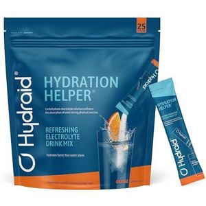 Hydraid Hydration Helper® ORANGE – Rapid Rehydration & Recovery – Elektrolytenpoeder met 1118 mg elektrolyten voor sport en snel herstel – 25 zakjes met sinaasappel smaak