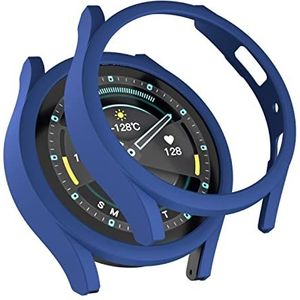 Watch Case BZN for Samsung Galaxy Watch5 40 / 44mm Brandstofinjectie Hollow Watch Beschermhoes (Groen) (Rose Goud) (Zilver) enz. (Color : Blue)